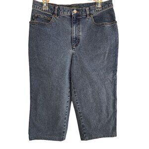 Lauren Jeans Co. Ralph Lauren Capri Jeans Womens Sz 8 Blue Denim Hi Rise Stretch
